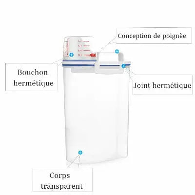 boite rangement alimentaire bouchon hermetique poignee joint transparent