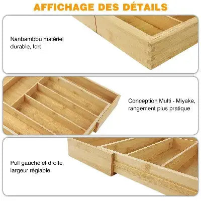 range couverts bambou extensible solide reglable multifonction pratique
