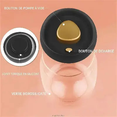 bocaux en verre transparent hermetiques verre borosilicate joint silicone