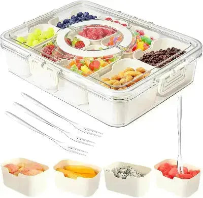 boite gouter compartimentee 8 compartiments 4 fourchettes inox incluses