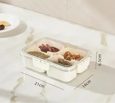 boite gouter compartimentee 4 compartiments 21cm 14cm 6cm compacte