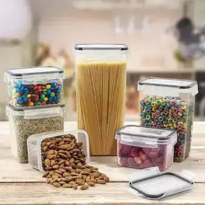 boites alimentaires ecologiques hermetiques lot de 7 pieces transparentes