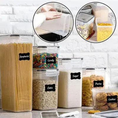 boites alimentaires ecologiques hermetiques lot de 7 pieces etiquettes stylo