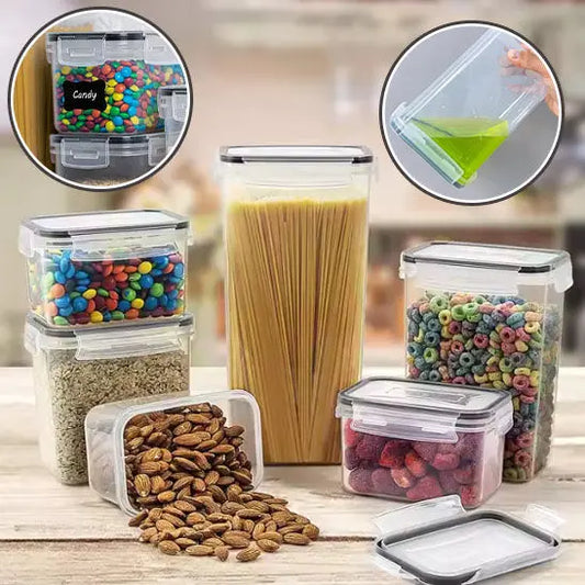 Boite alimentaire | Écologique hermétique / Lot de 7 pièces + autocollants/ stylo.. Lunivers-du-Rangement