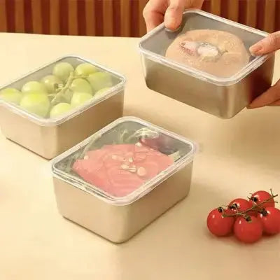 lot de 3 boites alimentaires hermetiques avec couvercle transparent