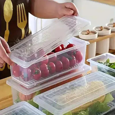 boite de conservation empilable avec couvercle pour frigo transparentes