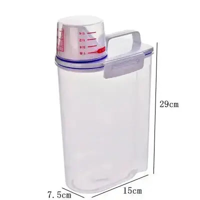 boite rangement alimentaire bouchon doseur 15cm 7 5cm 29cm