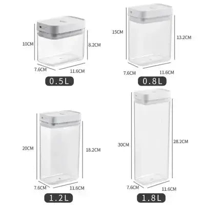boite rangement pates transparent hermetique 4 formats 0 5l a 1 8l