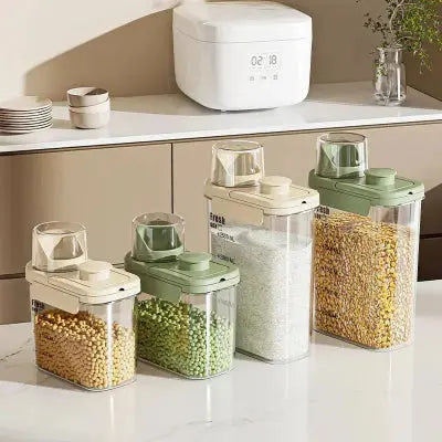 boite rangement transparente bec verseur cuisine