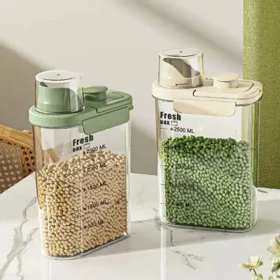 boite rangement transparente soja pois cuisine