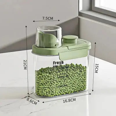 boite rangement transparente 1500ml verte dimensions 16-8x8-6x21cm cuisine