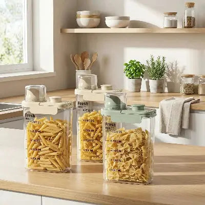 boite rangement transparente pate vrac cuisine