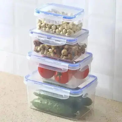 lot de 4 boites de rangement refrigerateur avec couvercle
