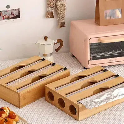 distributeur film alimentaire bambou multifonction pratique organisation