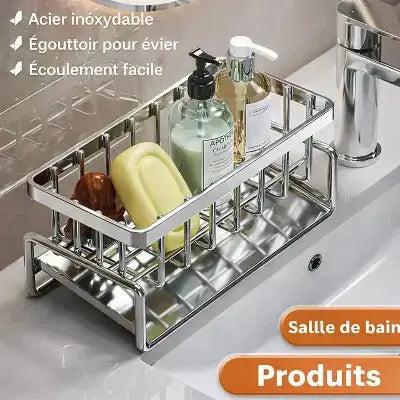 egouttoir evier inox ecoulement facile salle de bain
