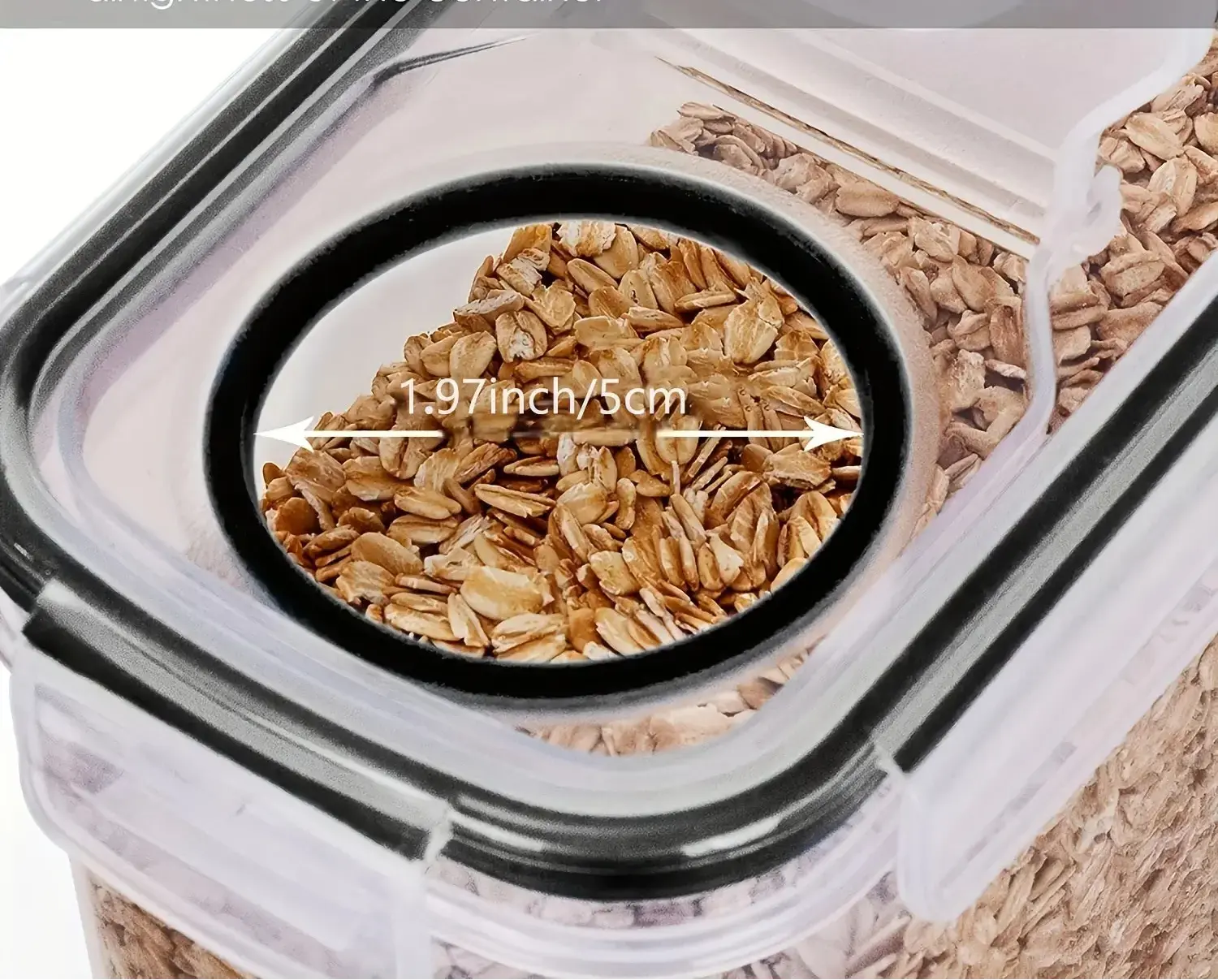  boitehermetiqueavecouvertureverseuselargede5cmpourcerealesetgrains