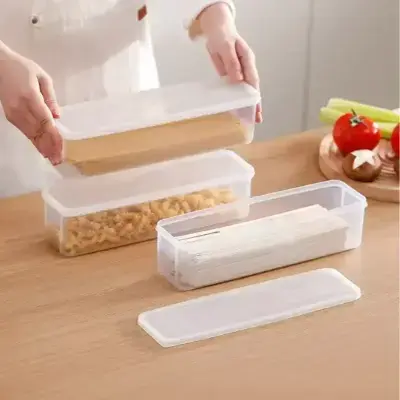 ensemble de 4 boites rangement rectangulaires couvercles pratiques empilables