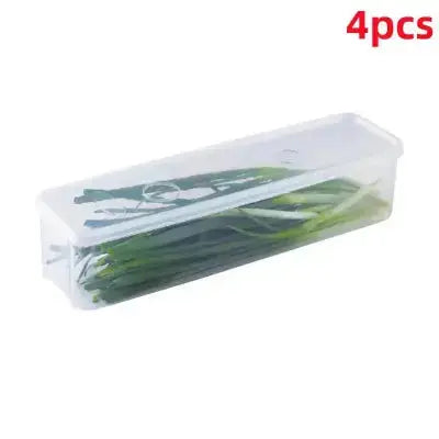 boite rangement rectangulaire 4 pieces legumes longs couvercle
