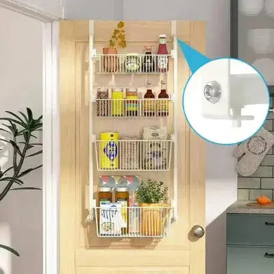 etagere suspendue porte metal blanc adhesif fixation 5 niveaux solide