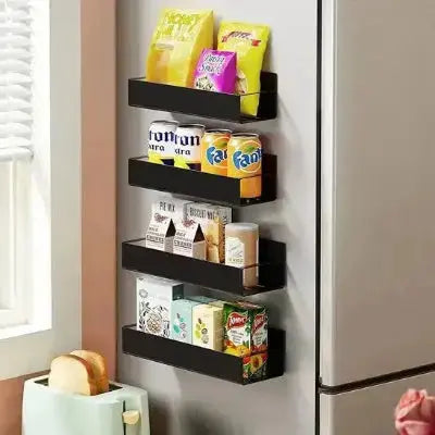 etagere a epices design culinaire murale noire multifonction