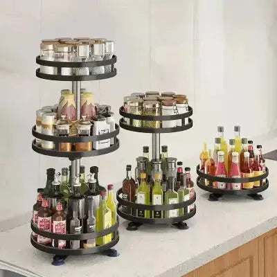 etagere a epices rotative 360 inox un deux trois niveaux