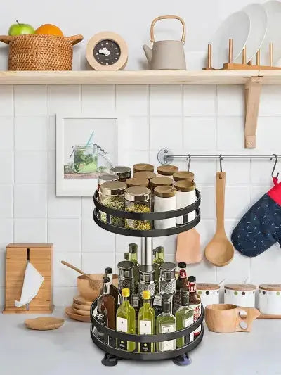 etagere a epices rotative 360 inox deux niveaux pratique premium