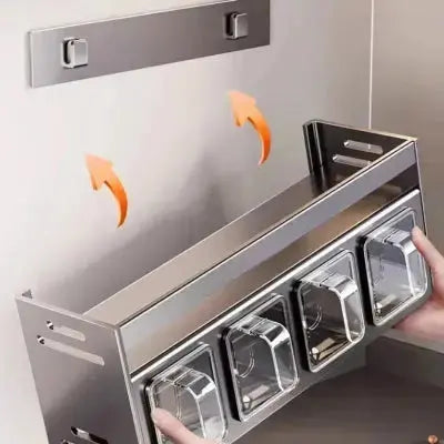 
etagere  epices mural metal 3 niveaux installation facile sans percage