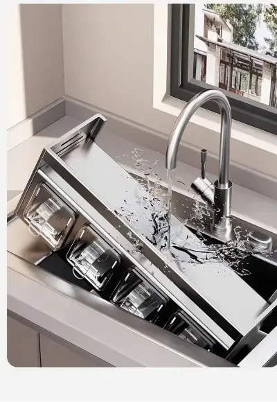  etagere epices mural metal 3 niveaux resistant eau facile nettoyage
