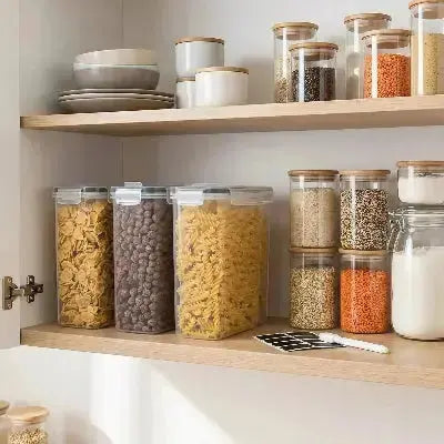 lot de 3 boites de conservation hermetiques pour cereales rangement cuisine