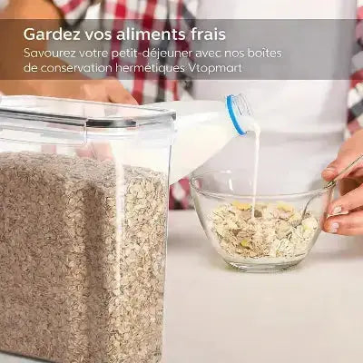 lot de 3 boites de conservation hermetiques pour cereales fraicheur