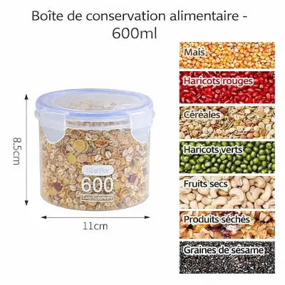 lot boite conservation hermetique 600ml dimensions 