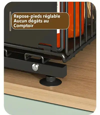 rangement sous evier pieds reglables stable protection support
