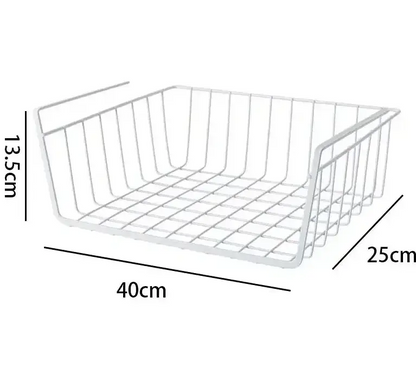 panierderangementsousetagereblanc40x25x135cmorganisateursuspenduenmetalgrandecapacite