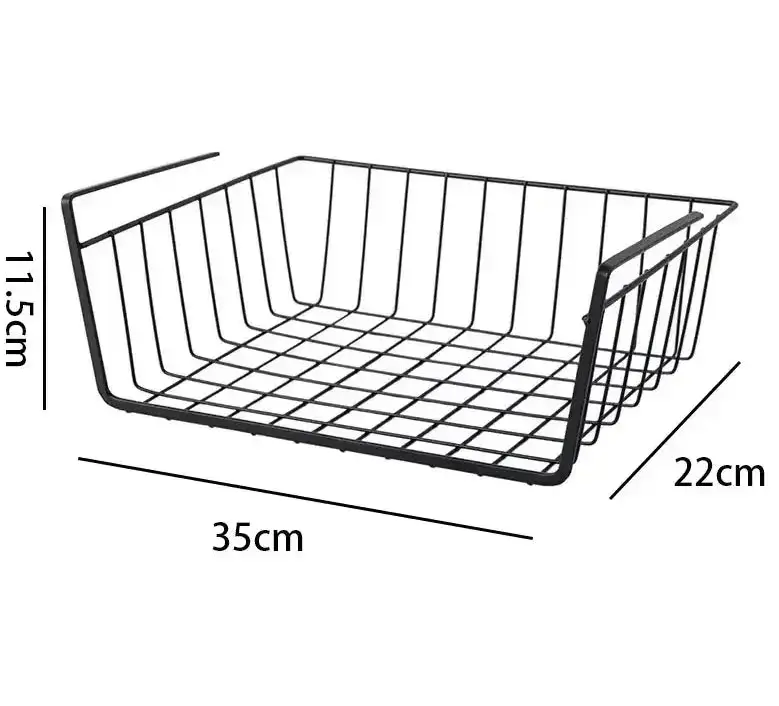 panierderangementsousetagerenoir35x22x115cmorganisateursuspenduenmetalgaindeplaceplacard