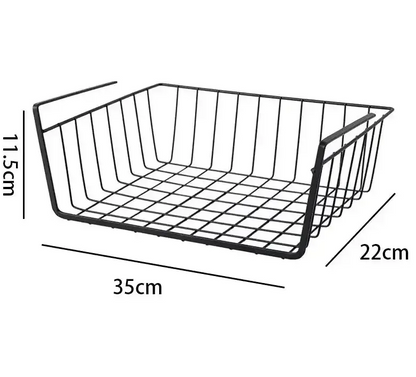 panierderangementsousetagerenoir35x22x115cmorganisateursuspenduenmetalgaindeplaceplacard