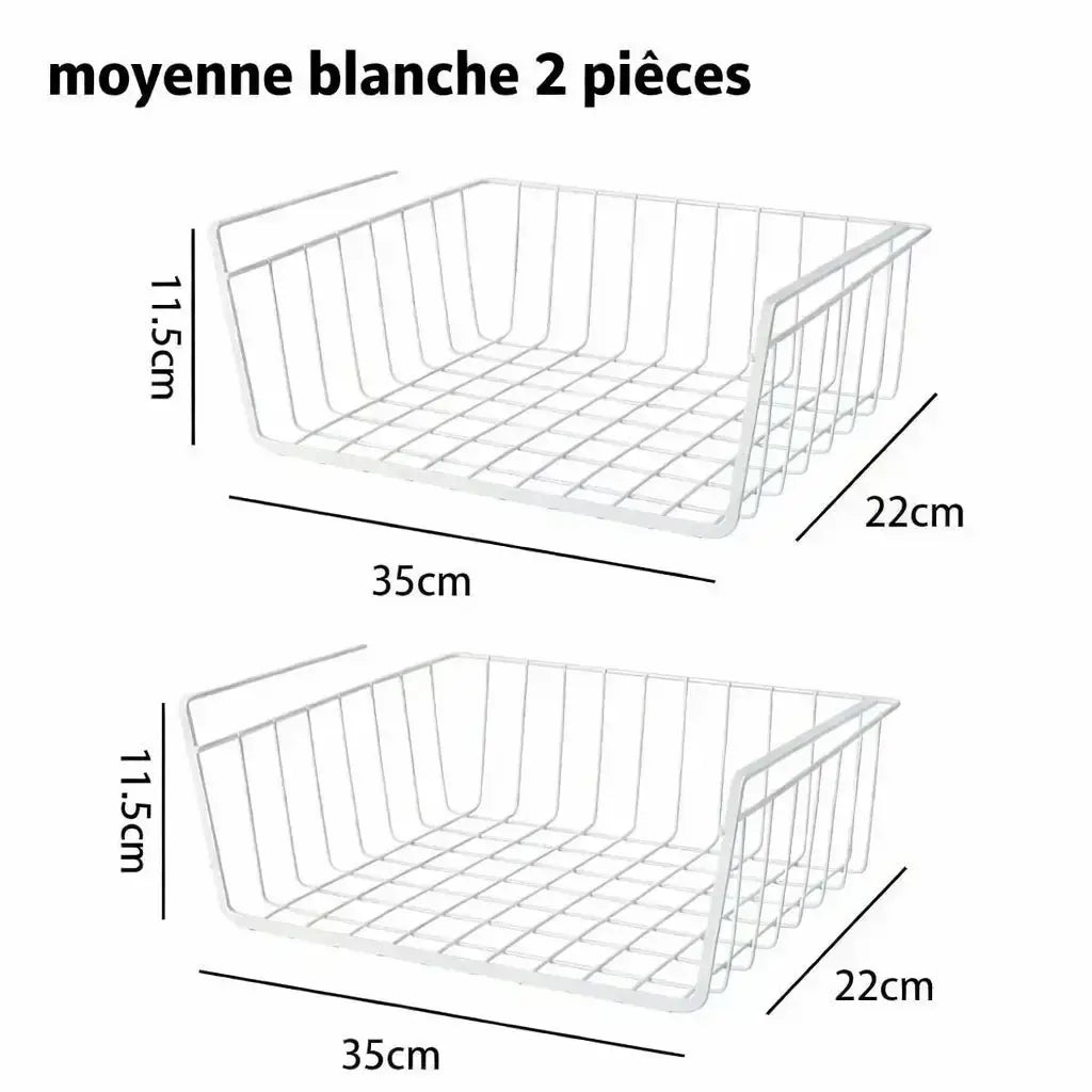 lotde2panierssuspendusblancs35x22x115cmcorbeillesmetalliquespouroptimisationplacardcuisine