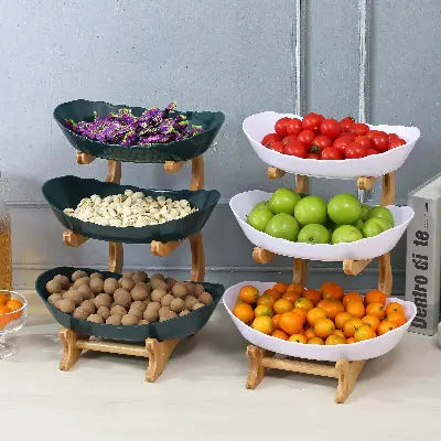 panier fruits bambou 3 niveaux multifonction rangement fruits legumes design
