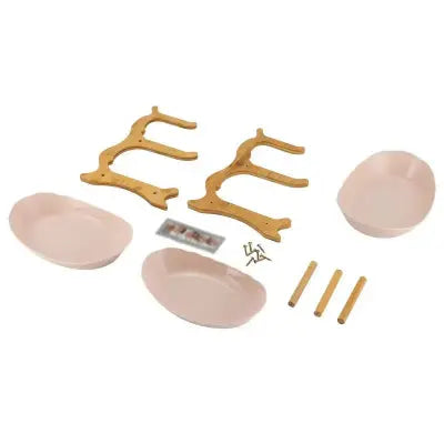 panier fruits bambou blanc kit complet 2 et 3 niveaux pièces accessoires vis tournevis montage facile
