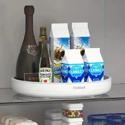 plateau tournant frigo organisation rotation 360 degres acces facile