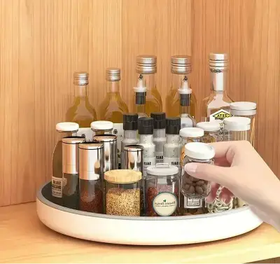 plateau tournant cuisine acces rapide rotation 360 degres pratique