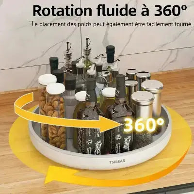 plateau tournant cuisine rotation 360 degres acces facile pratique