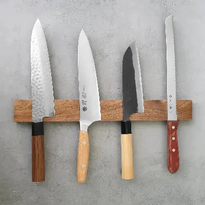 porte couteaux magnetique mural bois rangement couteaux cuisine
