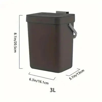 poubelle sous evier noire 3l 20 5cm 16 1cm 13cm compacte