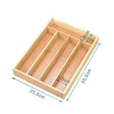 range couverts bambou tiroir dimensions 25 6x35 6x5 8cm organisation
