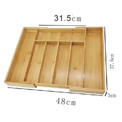 range couverts bambou extensible dimensions 31 5x48x37 5cm tiroir