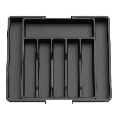 range couverts tiroir 8 compartiments extensible noir organisation cuisine