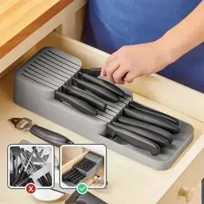 range couteaux elegant tiroir avant apres organisation securise cuisine