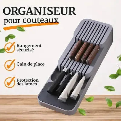 range couteaux elegant securise gain place protection lames tiroir
