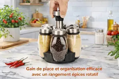 rangement epices modulable rotatif gain place organisation efficace