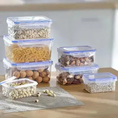 rangement frigo transparent avec couvercle hermetique empilable
